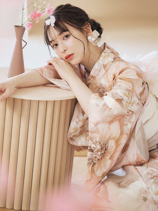 画像13: 【即日発送！】くすみピンクスウィート浴衣【浴衣３点セット 浴衣/帯/下駄】[YMT]