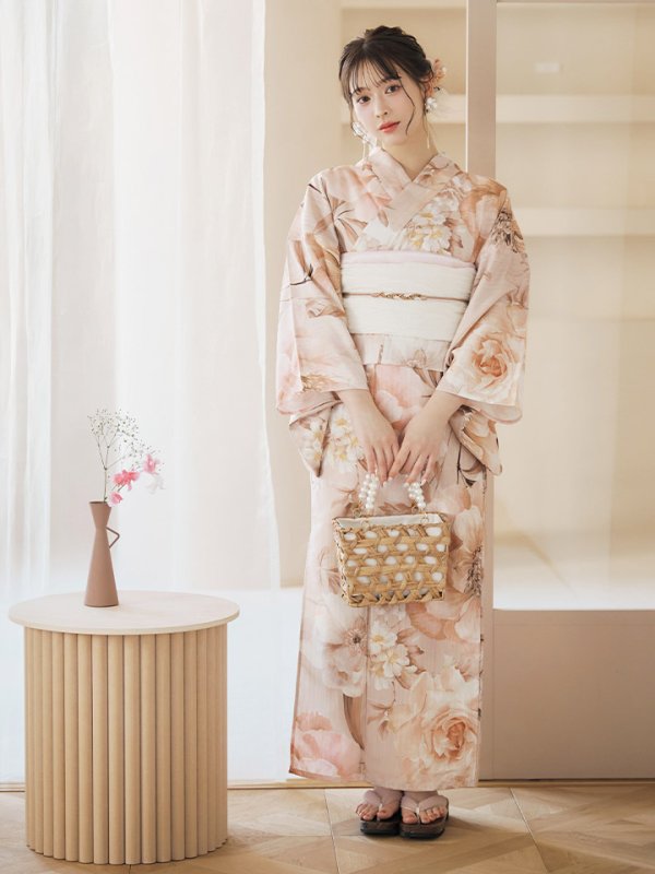 画像14: 【即日発送！】くすみピンクスウィート浴衣【浴衣３点セット 浴衣/帯/下駄】[YMT]