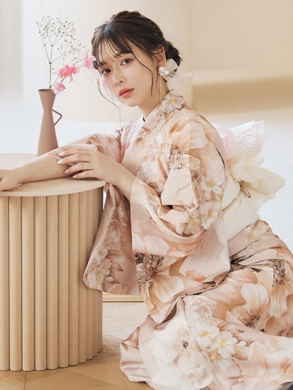 画像16: 【即日発送！】くすみピンクスウィート浴衣【浴衣３点セット 浴衣/帯/下駄】[YMT]