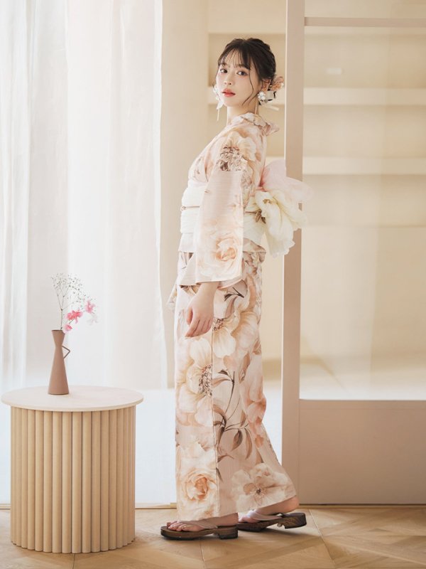 画像17: 【即日発送！】くすみピンクスウィート浴衣【浴衣３点セット 浴衣/帯/下駄】[YMT]