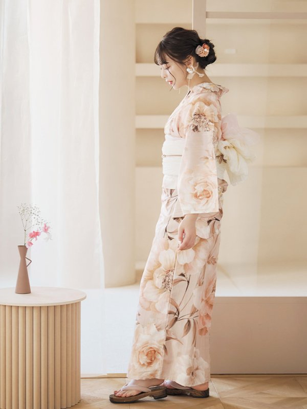 画像8: 【即日発送！】くすみピンクスウィート浴衣【浴衣３点セット 浴衣/帯/下駄】[YMT]