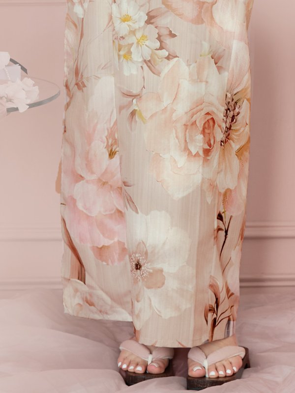 画像16: 【即日発送！】アンティークフラワーピンク浴衣【浴衣３点セット 浴衣/帯/下駄】[YMT]