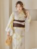 画像15: 【浴衣セール】【即日発送！】グレージュ×イエローフラワー浴衣 OBI-siwa-200-kj-9-BR / HIMO-900-yn-7-MOC / HEKO-800-sb-3-BR / YA-496-kj-W / GETA-01-kj-5-MOC /  [YMT]