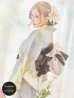 画像1: 【浴衣セール】【即日発送！】グレージュ×イエローフラワー浴衣 OBI-siwa-200-kj-9-BR / HIMO-900-yn-7-MOC / HEKO-800-sb-3-BR / YA-496-kj-W / GETA-01-kj-5-MOC / [YMT] (1)