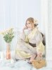 画像5: 【浴衣セール】【即日発送！】グレージュ×イエローフラワー浴衣 OBI-siwa-200-kj-9-BR / HIMO-900-yn-7-MOC / HEKO-800-sb-3-BR / YA-496-kj-W / GETA-01-kj-5-MOC / [YMT]