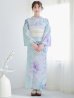 画像5: 【即日発送】ニュアンスフラワーミント牡丹浴衣 OBI-siwa-200-kj-13-OW / HIMO-903-kj-W / HEKO-800-sb-5-WH / YA-1023-wk-BL / GETA-01-kj-4-MI [YMT]