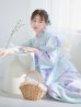 画像9: 【即日発送】ニュアンスフラワーミント牡丹浴衣 OBI-siwa-200-kj-13-OW / HIMO-903-kj-W / HEKO-800-sb-5-WH / YA-1023-wk-BL / GETA-01-kj-4-MI [YMT]