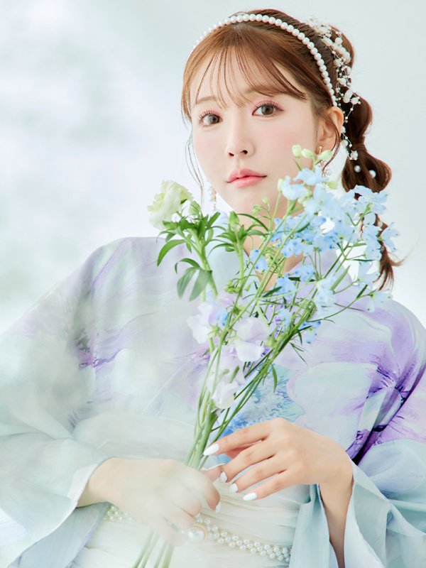 画像15: 【即日発送】ニュアンスフラワーミント牡丹浴衣【浴衣３点セット 浴衣/帯/下駄】[YMT]