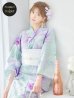 画像10: 【即日発送】ニュアンスフラワーミント牡丹浴衣 OBI-siwa-200-kj-13-OW / HIMO-903-kj-W / HEKO-800-sb-5-WH / GETA-01-kj-4-MI/ [YMT]
