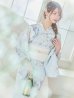 画像24: 【即日発送】クラシカルローズブルー浴衣 OBI-siwa-200-kj-13-OW / HIMO-903-kj-W / HEKO-800-sb-5-WH / YA-1082-kj-MI / YA-1017-am-W / GETA-01-kj-2-BL/ [YMT]