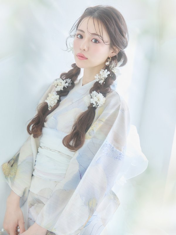 画像13: 【即日発送】アイシーフラワー牡丹浴衣【浴衣３点セット 浴衣/帯/下駄】[YMT]