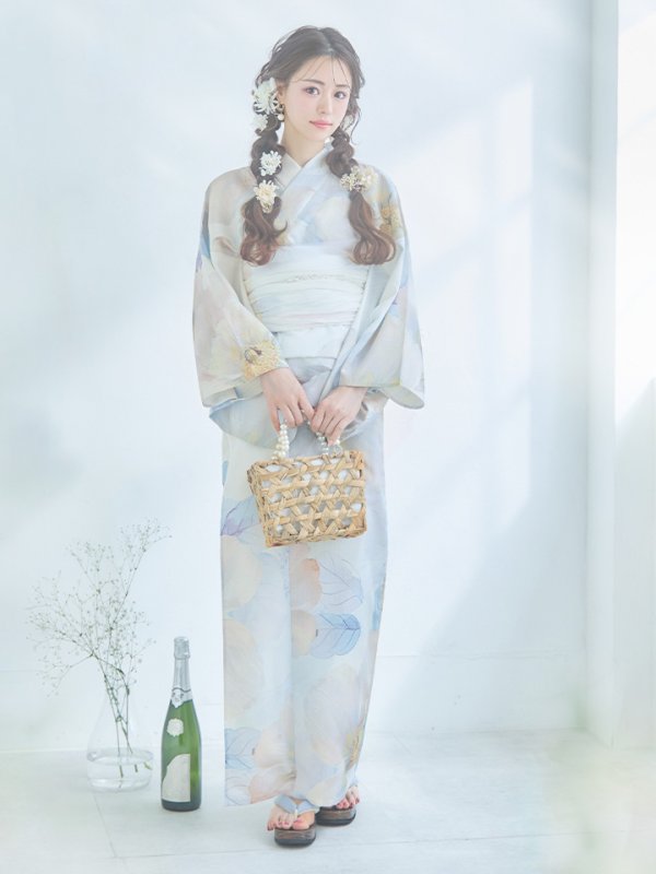 画像4: 【即日発送】アイシーフラワー牡丹浴衣【浴衣３点セット 浴衣/帯/下駄】[YMT]