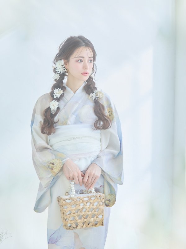 画像7: 【即日発送】アイシーフラワー牡丹浴衣【浴衣３点セット 浴衣/帯/下駄】[YMT]