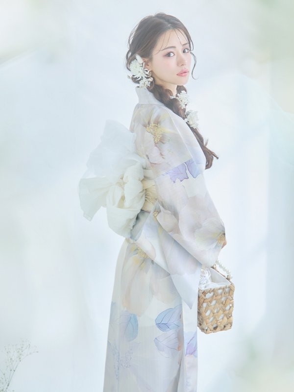 画像8: 【即日発送】アイシーフラワー牡丹浴衣【浴衣３点セット 浴衣/帯/下駄】[YMT]