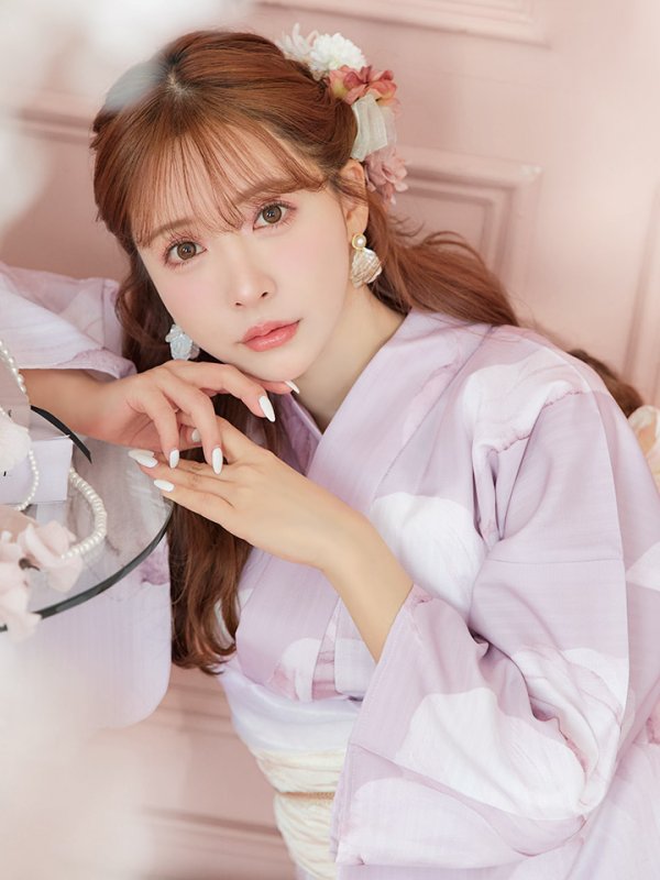 画像7: 【即日発送】くすみピンクブロッサム浴衣【浴衣３点セット 浴衣/帯/下駄】[YMT]