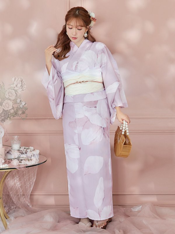 画像12: 【即日発送】くすみピンクブロッサム浴衣【浴衣３点セット 浴衣/帯/下駄】[YMT]