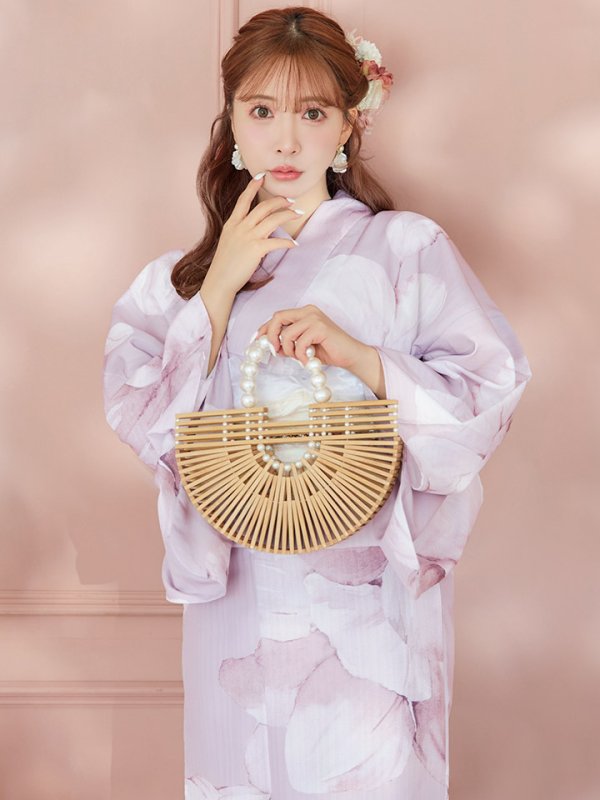 画像3: 【即日発送】くすみピンクブロッサム浴衣【浴衣３点セット 浴衣/帯/下駄】[YMT]