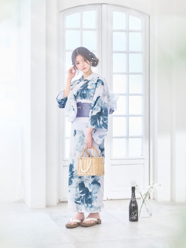 画像13: 【即日発送】グラデーションブルーグリーン浴衣【浴衣３点セット 浴衣/帯/下駄】[YMT]