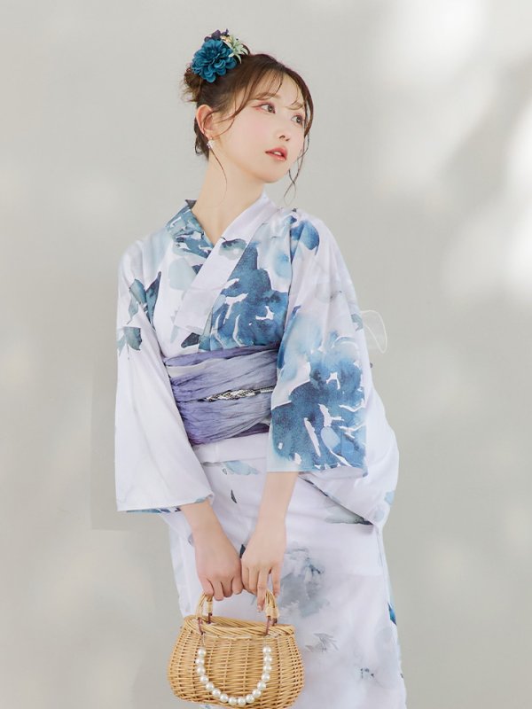 画像13: 【即日発送】グラデーションブルーグリーン浴衣【浴衣３点セット 浴衣/帯/下駄】[YMT]