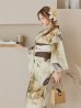 画像14: 【即日発送】ブラウンベージュクラシックフラワー浴衣 OBI-hira-100-ok-2-BRxBE / HIMO-900-yn-7-MOC / HEKO-800-sb-3-BR / YA-577-kj-W / GETA-01-kj-5-MOC/  [YMT]