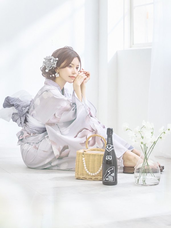 画像16: 【浴衣セール！】【即日発送！】アイシーリリーフラワー浴衣【浴衣３点セット 浴衣/帯/下駄】[YMT]