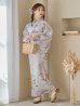画像4: 【即日発送！】アイシーリリーフラワー浴衣 OBI-g-500-kj-8-GY / HIMO-900-yn-4-GYxGY / HEKO-800-sb-5-WH / YA-953-kn-BL / GETA-01-kj-3-IV/ [YMT]