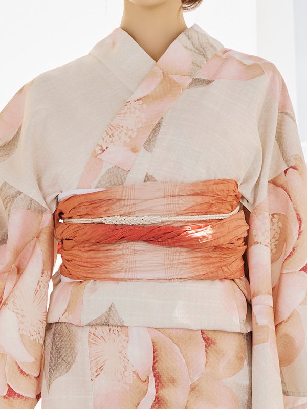 画像17: 【即日発送】ピンクベージュ牡丹浴衣【浴衣３点セット 浴衣/帯/下駄】[YMT]