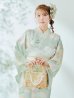 画像3: 【即日発送】アイシーミントフラワー浴衣【浴衣３点セット 浴衣/帯/下駄】OBI-siwa-200-kj-13-OW / HIMO-900-yn-5-IV / HEKO-800-sb-5-WH / YA-1082-kj-MI / GETA-01-kj-4-MI /  [YMT]