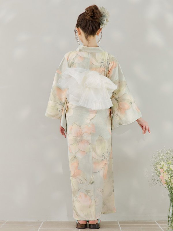 画像19: 【即日発送】アイシーミントフラワー浴衣【浴衣３点セット 浴衣/帯/下駄】[YMT]