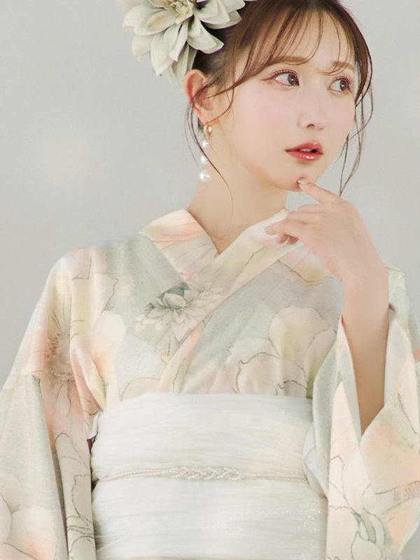 画像20: 【即日発送】アイシーミントフラワー浴衣【浴衣３点セット 浴衣/帯/下駄】[YMT]