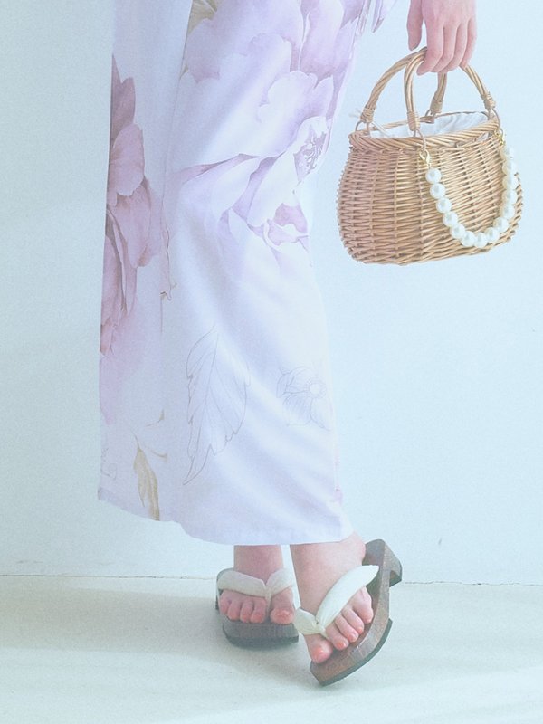 画像23: 【即日発送】アンティークパープルローズ浴衣【浴衣３点セット 浴衣/帯/下駄】[YMT]