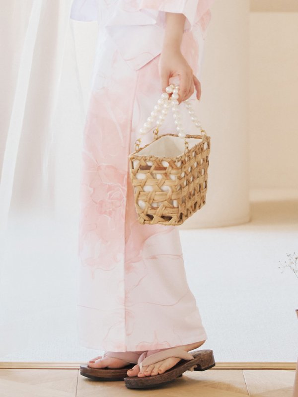 画像19: 【即日発送】ニュアンスピンクフラワー浴衣【浴衣３点セット 浴衣/帯/下駄】[YMT]