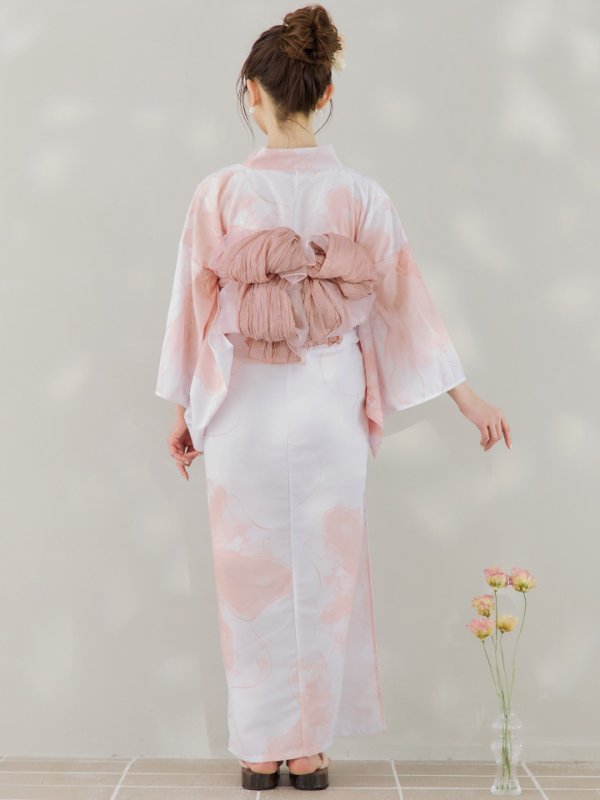 画像21: 【即日発送】ニュアンスピンクフラワー浴衣【浴衣３点セット 浴衣/帯/下駄】[YMT]