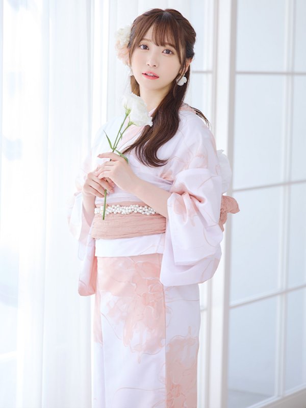 画像11: 【即日発送】ニュアンスピンクフラワー浴衣【浴衣３点セット 浴衣/帯/下駄】[YMT]