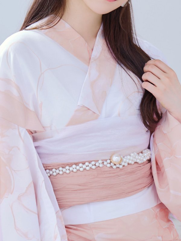 画像18: 【即日発送】ニュアンスピンクフラワー浴衣【浴衣３点セット 浴衣/帯/下駄】[YMT]