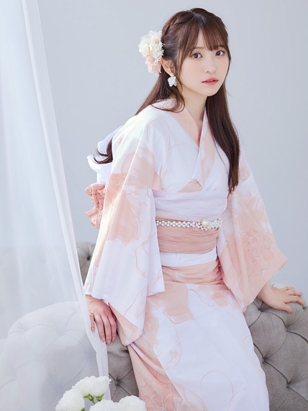 画像7: 【即日発送】ニュアンスピンクフラワー浴衣【浴衣３点セット 浴衣/帯/下駄】[YMT]