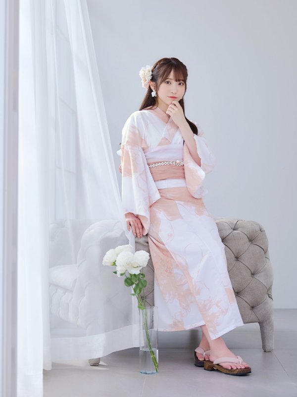 画像9: 【即日発送】ニュアンスピンクフラワー浴衣【浴衣３点セット 浴衣/帯/下駄】[YMT]