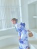 画像12: 【即日発送】水彩フラワーブルー浴衣 siwa-g210kj / Yhimo-IV / Yheko-WH / A948kj-NV / YG04BLkj/ [OF03]