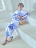 画像19: 【即日発送】水彩フラワーブルー浴衣 siwa-g210kj / Yhimo-IV / Yheko-WH / A948kj-NV / YG04BLkj/ [OF03]
