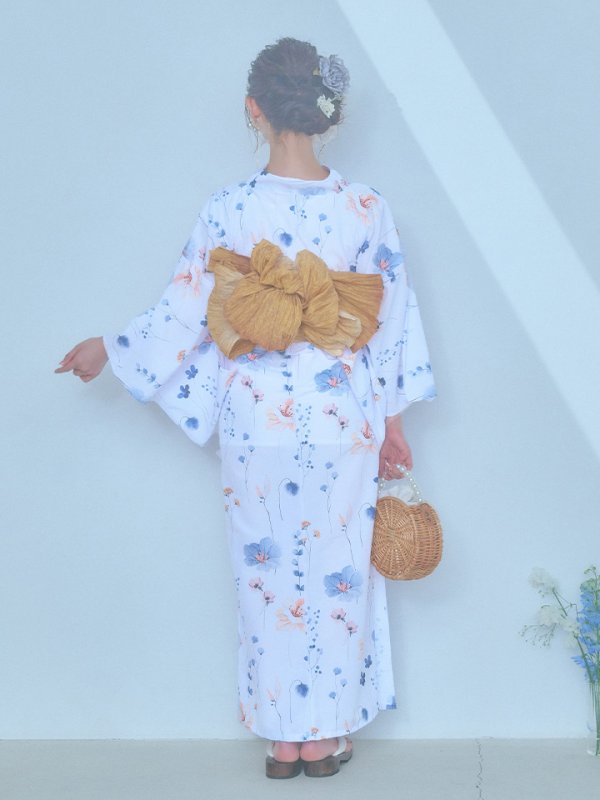 画像19: 【浴衣セール！】【即日発送】ニュアンスフローラル浴衣【浴衣３点セット 浴衣/帯/下駄】[YMT]