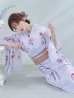 画像1: 【即日発送】【Riuコラボ】ボタニカルフラワーと蝶々の浴衣 OBI-lame-400-kj-4-DuP / HIMO-900-yn-5-IV / HEKO-800-sb-5-WH / YA-73-kn-MVPL / YA-953-kn-W / GETA-01-kj-7-P [yo/YMT] (1)