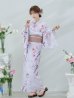 画像4: 【即日発送】【Riuコラボ】ボタニカルフラワーと蝶々の浴衣 OBI-lame-400-kj-4-DuP / HIMO-900-yn-5-IV / HEKO-800-sb-5-WH / YA-73-kn-MVPL / YA-953-kn-W / GETA-01-kj-7-P [yo/YMT]