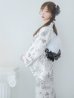 画像12: 【即日発送】【Riuコラボ】白地×パリの街浴衣 OBI-lame-400-kj-2-B / HIMO-900-yn-4-GYxGY / HEKO-800-sb-5-WH / YA-73-kn-GY / YA-1086-wk-B / GETA-01-kj-3-IV/ [yo/YMT]