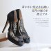 画像2: 【COMEX】 2color/ 13cmヒール/ ラメ/ チュール/ ハイヒール/ オープントゥ/ ピンヒール/ ポインテッドトゥ/ プラットフォーム/ パンプス[OF02] (2)