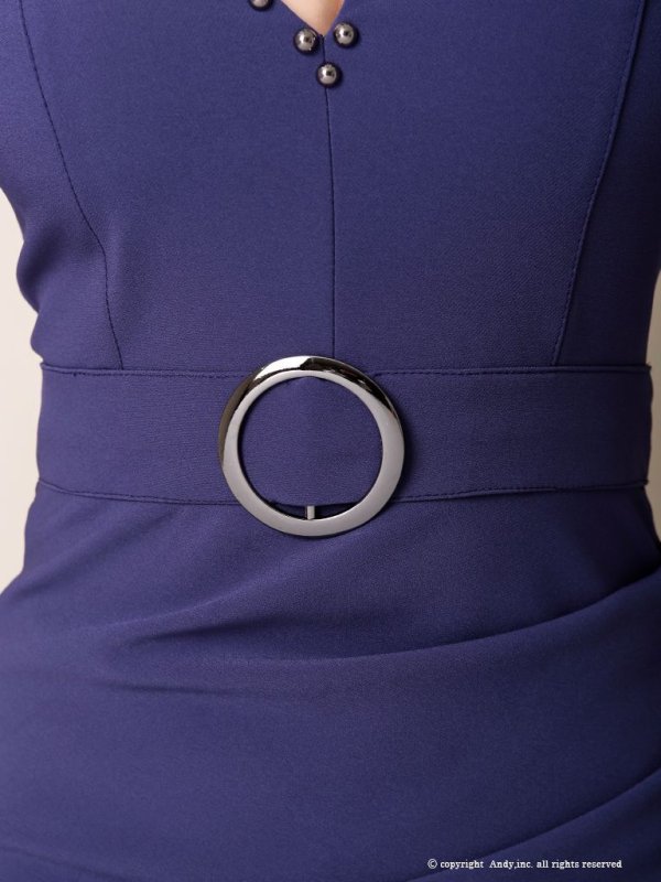 画像7: 【Andy ANDY Fashion Press 07 COLLECTION 06】ベルトデザイン/ シフォン切り替え/ デザインワンショルダーカッティング/ タイト/ ミニドレス/ キャバドレス[OF05]