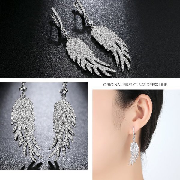 画像7: 【アクセサリー：ピアス】【ANGEL R】フェザーモチーフ/ ストーン/ シルバー/ ピアス[OF02-U]