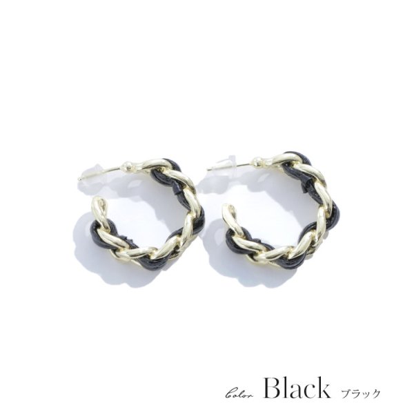 画像5: 【アクセサリー：ピアス】【水着小物：アクセサリー】ゴールドチェーンフープピアス[HC03]