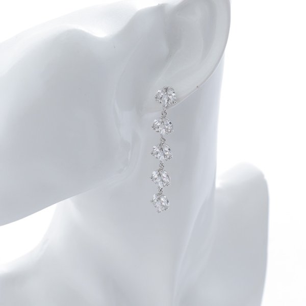 画像3: 【アクセサリー：ピアス】5連クリスタルビジューピアス【Fサイズ/1カラー】[OF08] 