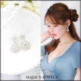 【アクセサリー：ピアス】ビジューストーンサークルピアス【1サイズ/1カラー】[OF2]