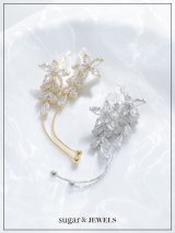 【ピアス】フラワードロップビジューロングピアス【Fサイズ/2カラー】[OF02]